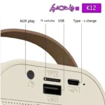 اسپیکر بلوتوثی K12 همراه با ۲ عدد میکروفن - تصویر 10