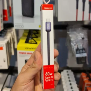 کابل USB-C ترانیو مدل 60W کد T-P21 – طول 1 متر
