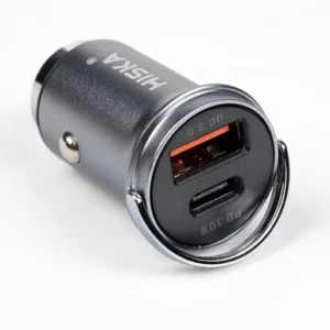 شارژر فندکی هیسکا مدل HCC-306 به همراه کابل USB-C